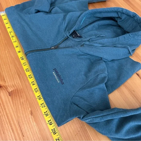 Patagonia Pataloha Men S Honolulu Hawaii Full Zip Hoodie Teal Organic - Picture 11 of 15